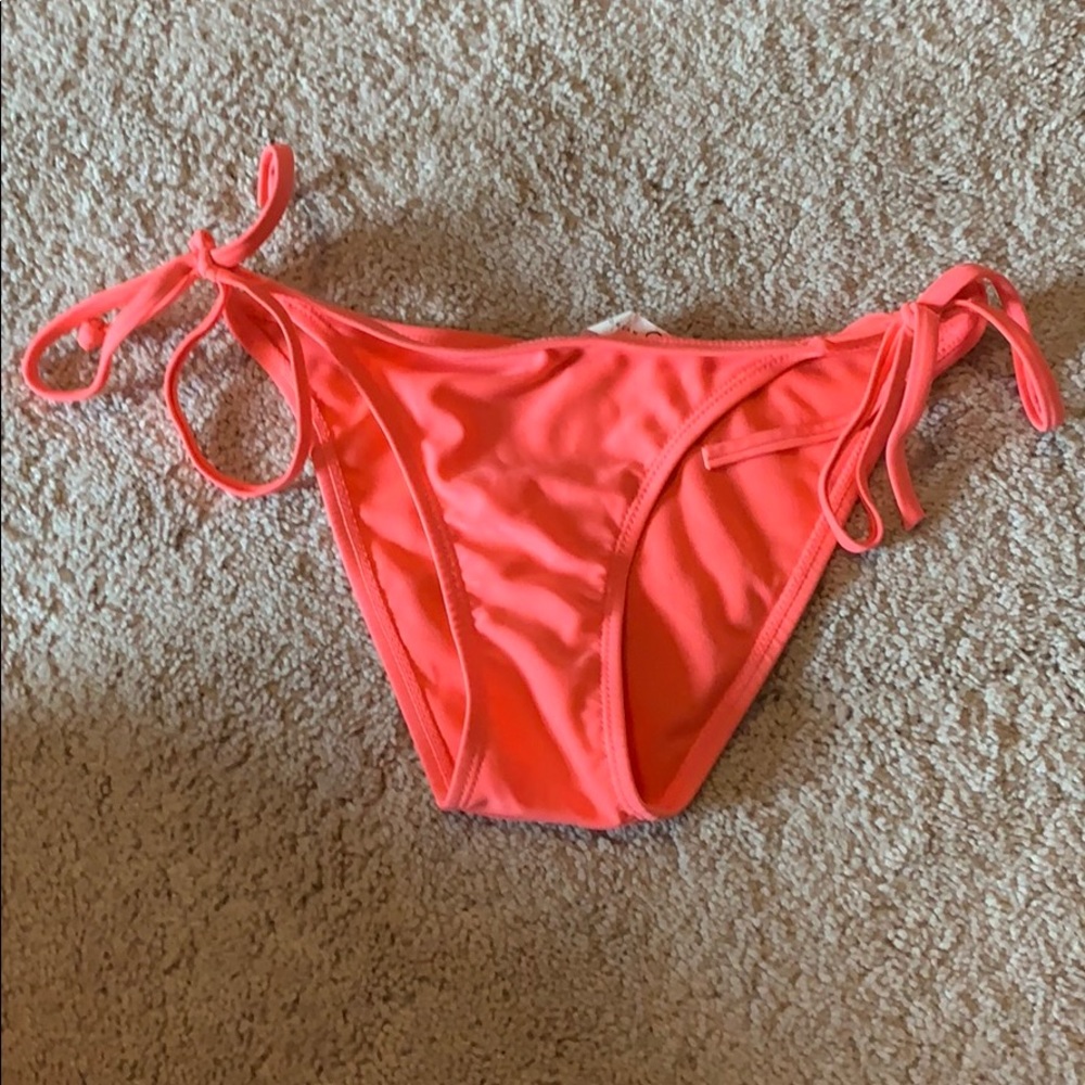 Neon coral xs bikini bottoms